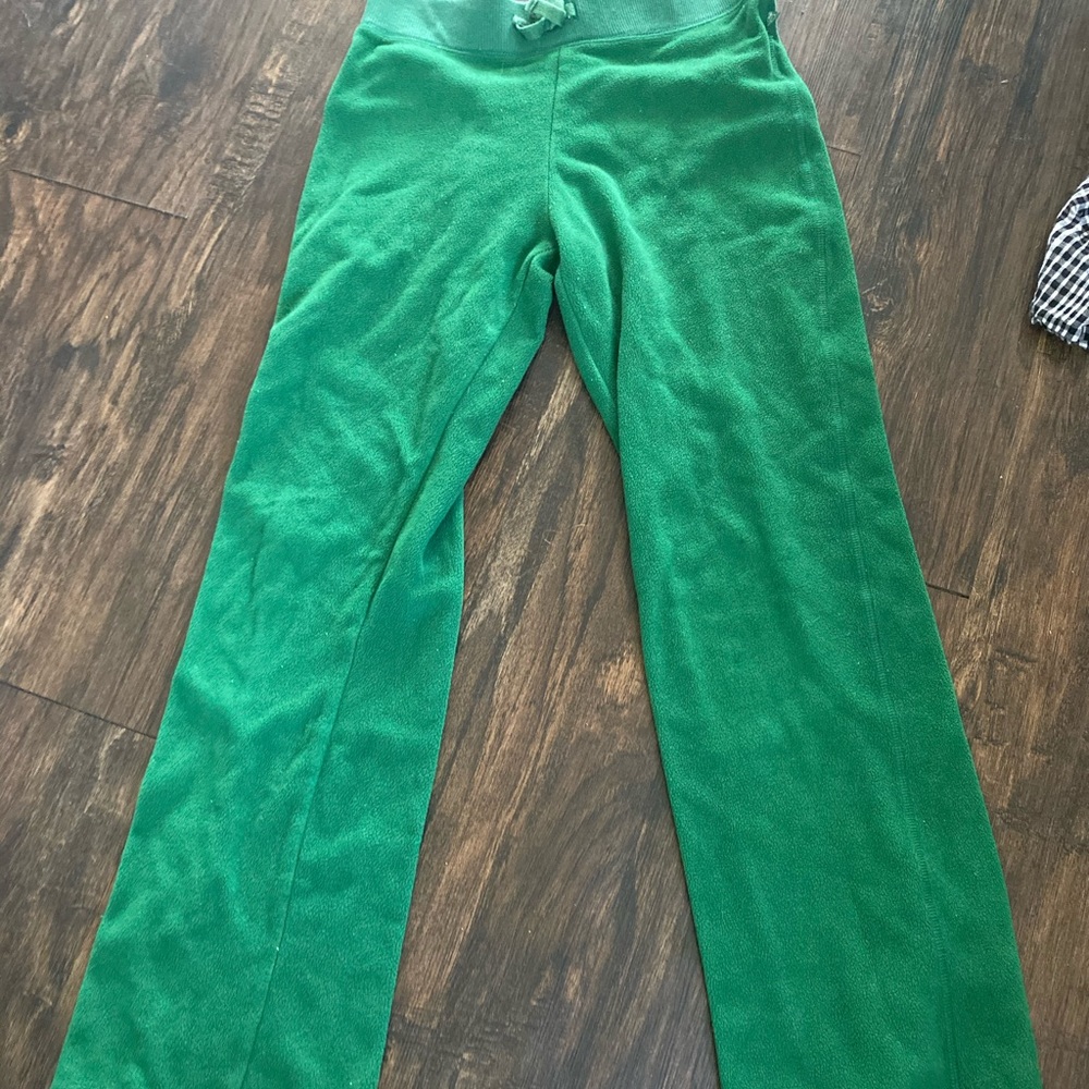 green sweatpants